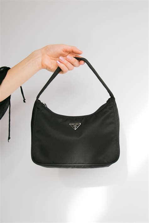 vintage prada black tessuto sport mini bag|Prada shoulder bag.